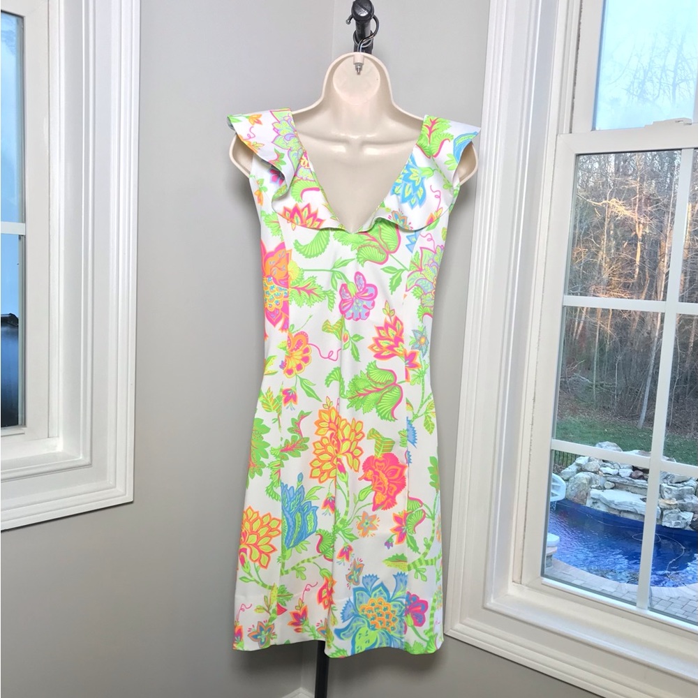 Gretchen Scott Jersey Fling Fantasy Ruffle Dress Pockets - Women’s Large… - Picture 6 of 12
